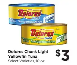 Food 4 Less Dolores Chunk Light Yellowfin Tuna offer