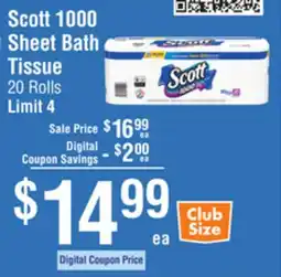 Smart & Final Scott 1000 Sheet Bath Tissue offer