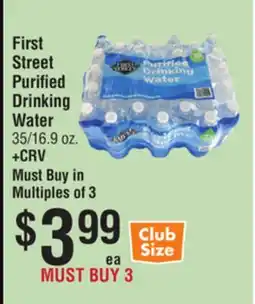 Smart & Final First Street Purified Drinking Water offer