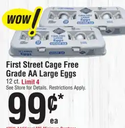 Smart & Final First Street Cage Free Grade AA Large Eggs offer