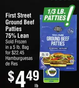 Smart & Final First Street Ground Beef Patties 75% Lean offer