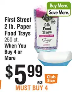 Smart & Final First Street 2 lb. Paper Food Trays offer