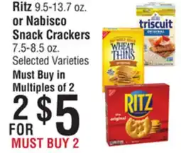 Smart & Final Ritz 9.5-13.7 oz. or Nabisco Snack Crackers 7.5-8.5 oz offer