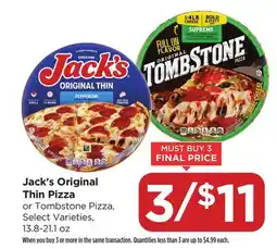 Food 4 Less Jack's Original Thin Pizza offer