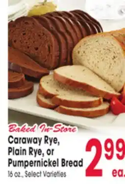 Jewel-Osco Caraway Rye, Plain Rye, or Plain Rye, or Pumpernickel Bread offer