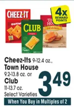Jewel-Osco Cheez-Its 9-12.4 oz., Town House 9.2-13.8 oz. or Club 11-13.7 oz offer