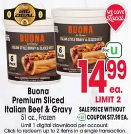 Jewel-Osco Buona Premium Sliced Italian Beef & Gravy offer