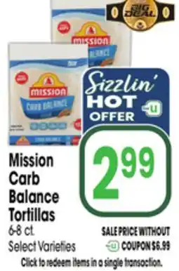Jewel-Osco Mission Carb Balance Tortillas offer
