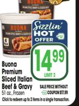 Jewel-Osco Buona Premium Sliced Italian Beef & Gravy offer