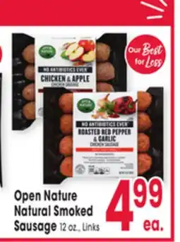 Jewel-Osco Open Nature Smoked Natural Smoked Sausage offer