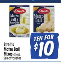 Jewel-Osco Streit's Matzo Ball Mixes offer