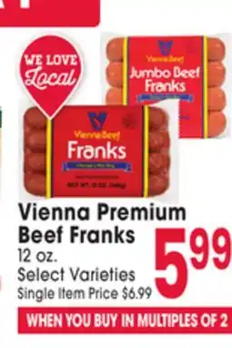 Jewel-Osco Vienna Premium Beef Franks offer