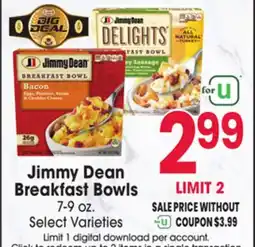 Jewel-Osco Jimmy Dean Breakfast Bowls offer