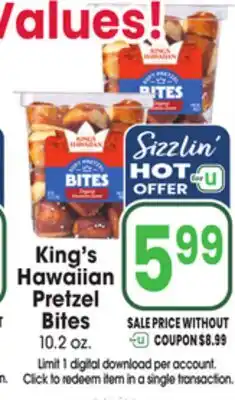 Jewel-Osco King's Hawaiian Pretzel Bites offer