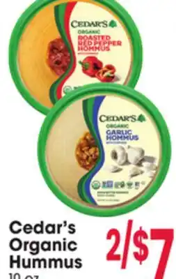 Jewel-Osco Cedar's Organic Hummus offer