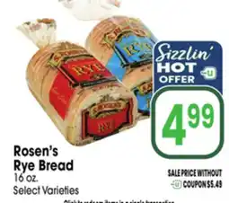 Jewel-Osco Rosen's Rye Bread offer