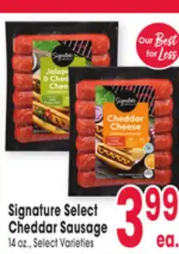 Jewel-Osco Signature Select Cheddar Sausage offer