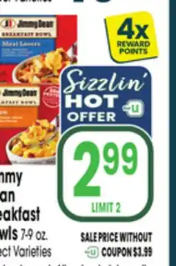 Jewel-Osco Jimmy Dean Breakfast Bowls offer