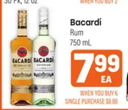 Tony’s Fresh Market Bacardí Rum offer
