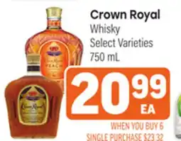 Tony’s Fresh Market Crown Royal Whisky offer
