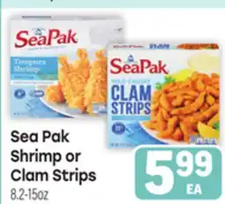 Tony’s Fresh Market Sea Pak Shrimp or Clam Strips offer