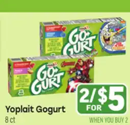 Tony’s Fresh Market Yoplait Gogurt offer