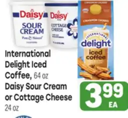 Tony’s Fresh Market International Delight Iced Coffee, 64 oz Daisy Sour Cream or Cottage Cheese 24 oz offer