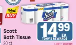 Tony’s Fresh Market Scott Bath Tissue offer