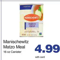 Mariano's Manischewitz Matzo Meal offer