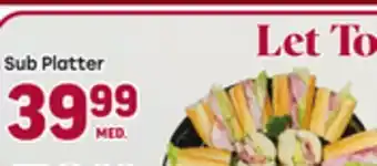 Tony’s Fresh Market Sub Platter offer
