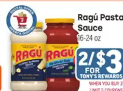 Tony’s Fresh Market Ragú Pasta Sauce offer