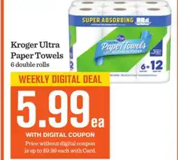 Mariano's Kroger Ultra Paper Towels offer