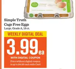 Mariano's Simple Truth Cage Free Eggs offer