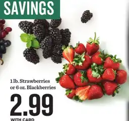 Mariano's 1 lb. Strawberries or 6 oz. Blackberries offer