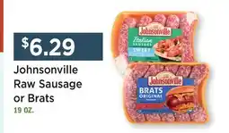 Heinen's Johnsonville Raw Sausage or Brats offer