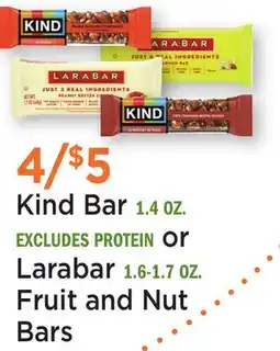 Heinen's Kind Bar 1.4 OZ. or Larabar 1.6-1.7 OZ. Fruit and Nut Bars offer