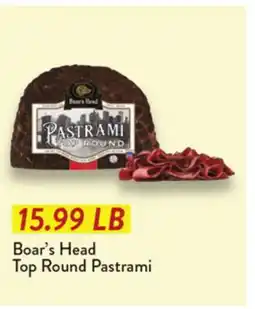 Fresh Thyme Boar's Head Top Round Pastrami offer