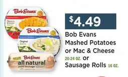 Heinen's Bob Evans Mashed Potatoes or Mac & Cheese 20-24 OZ. or Sausage Rolls 16 OZ offer