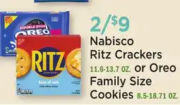 Heinen's Nabisco Ritz Crackers 11.6-13.7 OZ. or Oreo Family Size Cookies 8.5-18.71 OZ offer
