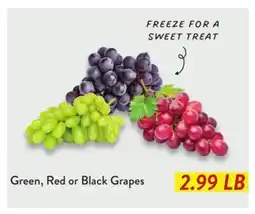 Fresh Thyme Green, Red or Black Grapes offer