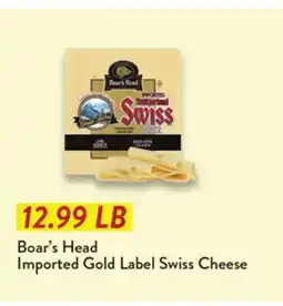 Fresh Thyme Boar's Head Imported Gold Label Swiss Cheese offer