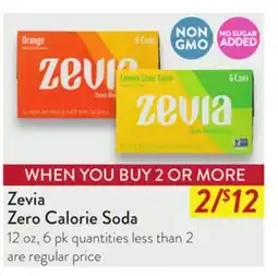 Fresh Thyme Zevia Zero Calorie Soda offer