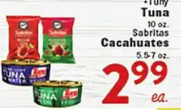 Rio Valley Market Tuna Tuna 10 oz. Sabritas Cacahuates 5.5-7 oz offer