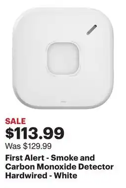 Best Buy First Alert - Smoke and Carbon Monoxide Detector Hardwired - White offer