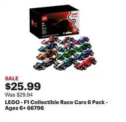 Best Buy LEGO - F1 Collectible Race Cars 6 Pack - Ages 6+ 66796 offer