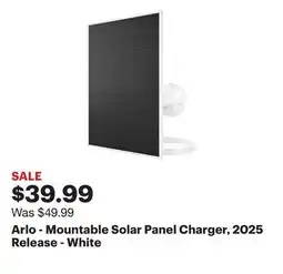 Best Buy Arlo - Mountable Solar Panel Charger, 2025 Release - White offer