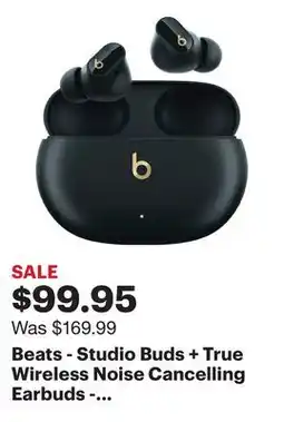 Best Buy Beats - Studio Buds + True Wireless Noise Cancelling Earbuds - Black/Gold offer