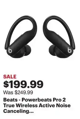 Best Buy Beats - Powerbeats Pro 2 True Wireless Active Noise Canceling Earbuds - Jet Black offer