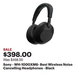 Best Buy Sony - WH-1000XM6- Best Wireless Noise Cancelling Headphones - Black offer