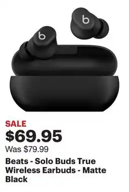 Best Buy Beats - Solo Buds True Wireless Earbuds - Matte Black offer